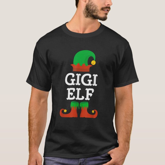 Camiseta Family I m The Gigi Elf Christmas Matching Pajama  (Anverso)