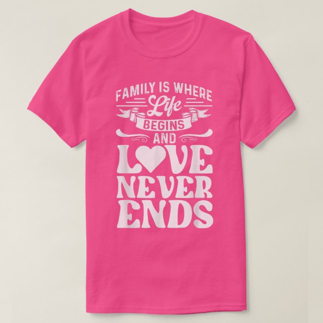 Camiseta Family Is Where Life Begins Reunion Family Matchin (Diseño del anverso)