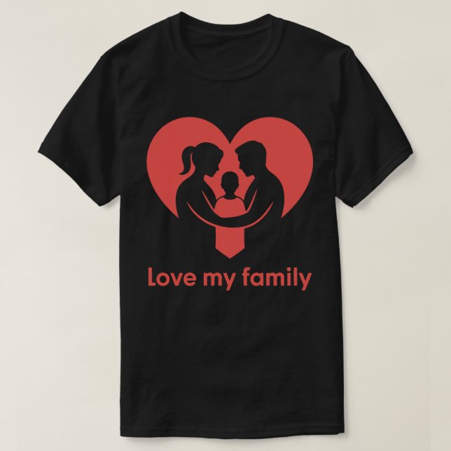 Camiseta Family Love Heart Tee (Diseño del anverso)