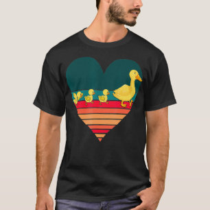 Camiseta Family Mama Duck Ducklings Heart Tshirt Present Fo