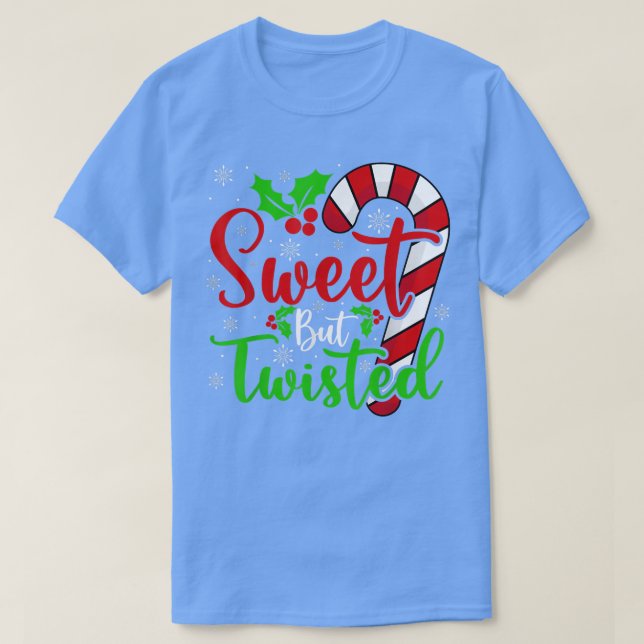 Camiseta Family Matching Candy Sweet But Twisted Christmas  (Diseño del anverso)