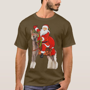 Camiseta Family Matching Funny Santa Riding Chinese Crested