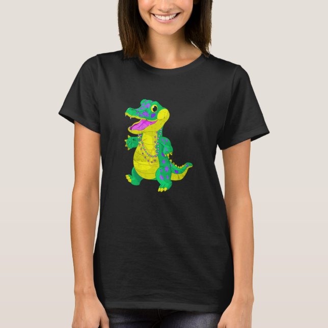 Camiseta Family Matching Madri Gras Alligator Festival Carn (Anverso)