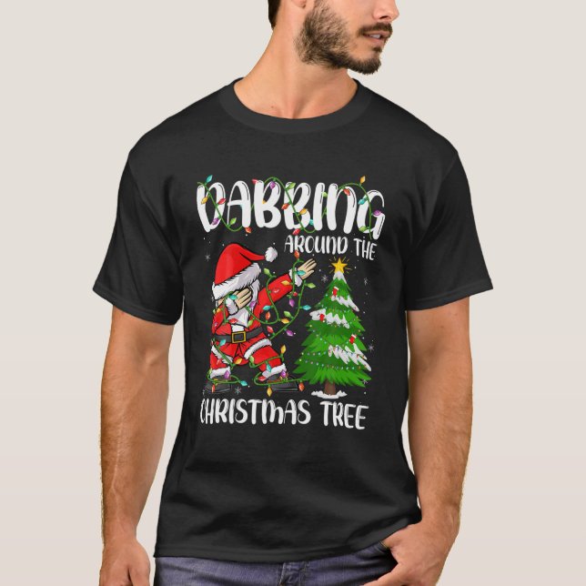 Camiseta Family Matching Santa Dabbing Around The Christmas (Anverso)