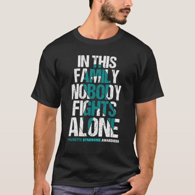 Camiseta Family Nobody Fights Alone Team Tourette Syndrome  (Anverso)