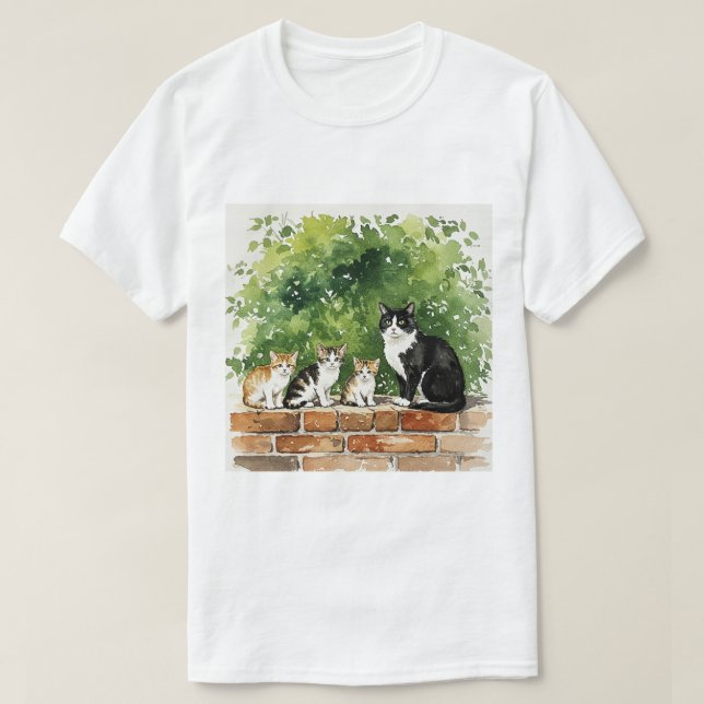 Camiseta Family of cats (Diseño del anverso)