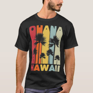 Camiseta Family Ohana Hawaiian Retro Hawaii Tropical Summer