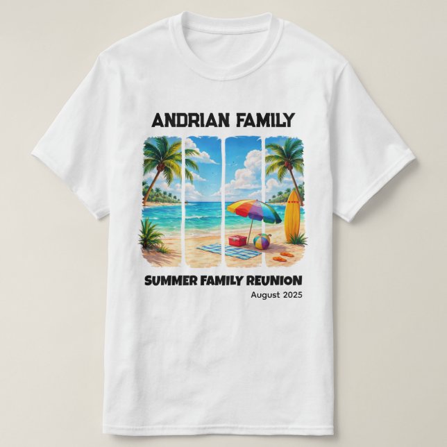 Camiseta Family Reunion Custom - Summer Family Reunion (Diseño del anverso)