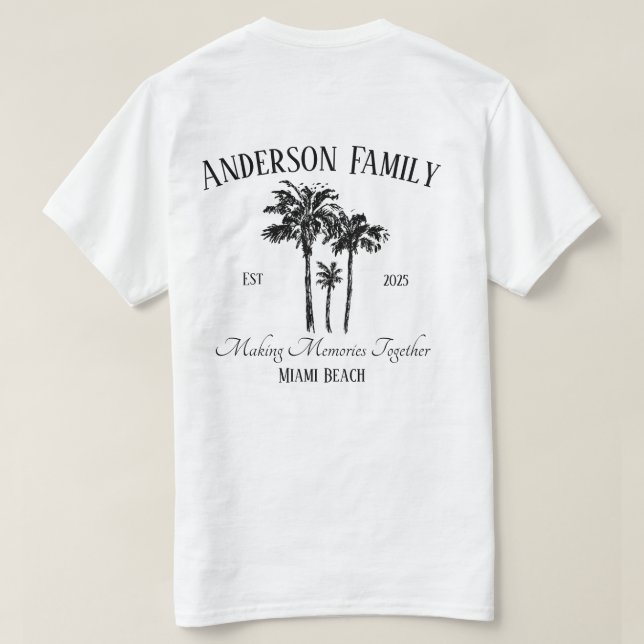 Camiseta Family Reunion matching summer vacation T-Shirt (Reverso del diseño)