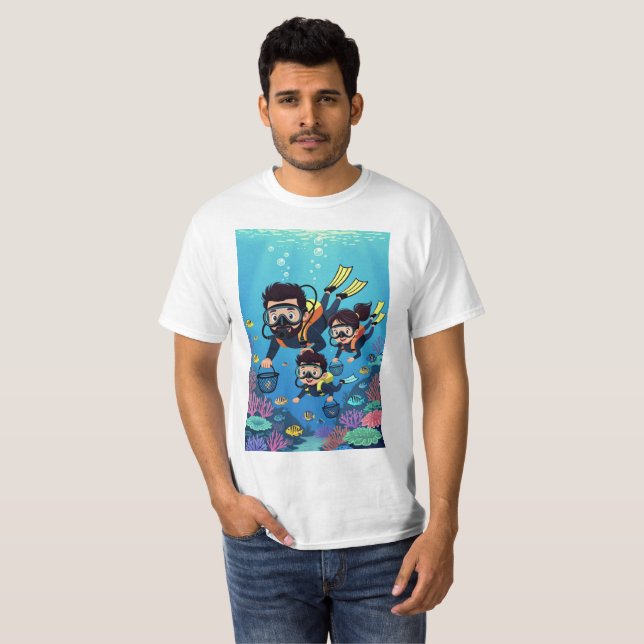 Camiseta Family Scuba Diving Fun (Anverso completo)