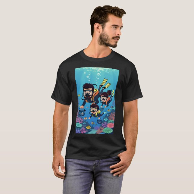 Camiseta Family Scuba Diving Fun (Anverso completo)