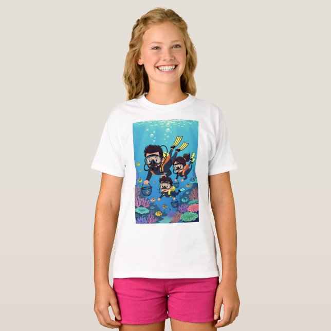 Camiseta Family Scuba Diving Fun (Anverso completo)
