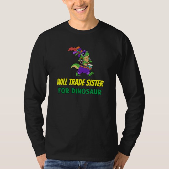 Camiseta Family Siblings Love Brother Trade Sister For Dino (Anverso)