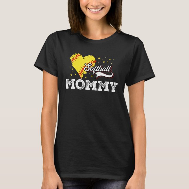 Camiseta Family Softball Palyer Mommy Softball Mother Grand (Anverso)