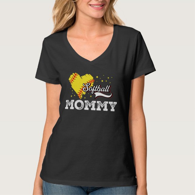Camiseta Family Softball Palyer Mommy Softball Mother Grand (Anverso)