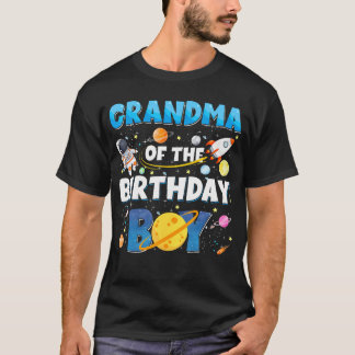 Camiseta Family Space Planets Grandma Of The Birthday Boy