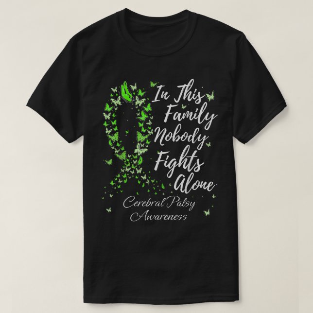 Camiseta Family Support Cerebral Palsy CP Awareness  (Diseño del anverso)