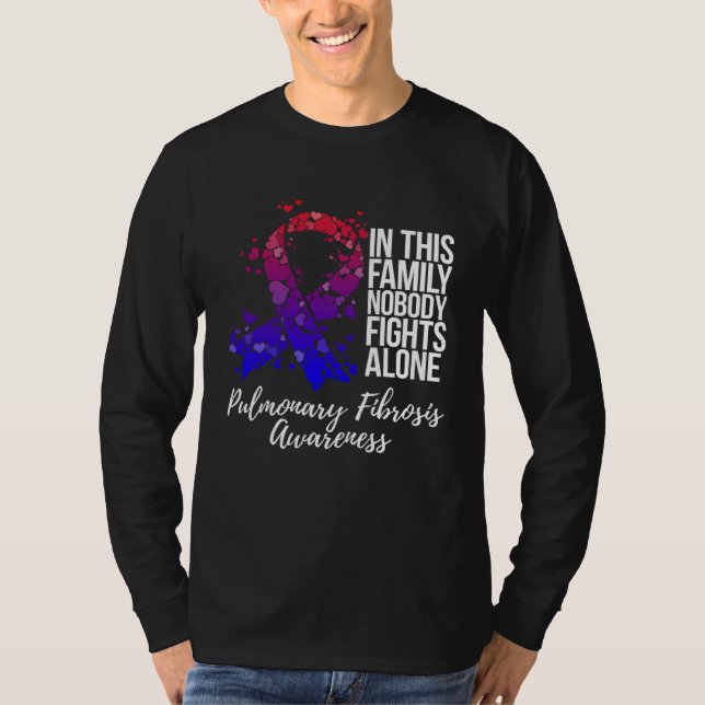 Camiseta Family Support Pulmonary Fibrosis Awareness (Anverso)