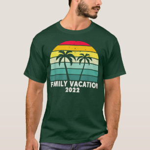 Camiseta Family Vacation 2022 Vintage Palm Tropical Matchin
