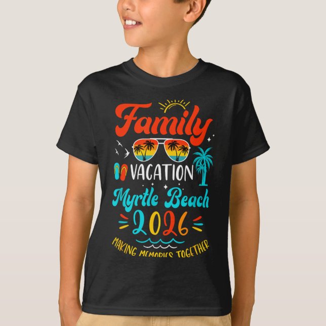 Camiseta Family Vacation 2026 Myrtle Beach Matching Summer  (Anverso)
