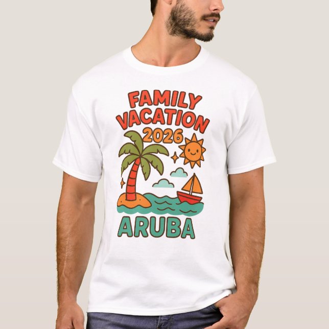 Camiseta Family Vacation Aruba 2026 (Anverso)