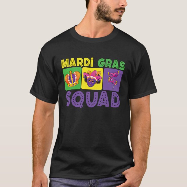 Camiseta Family Vacation Couple Cute Mardi Gras Squad (Anverso)