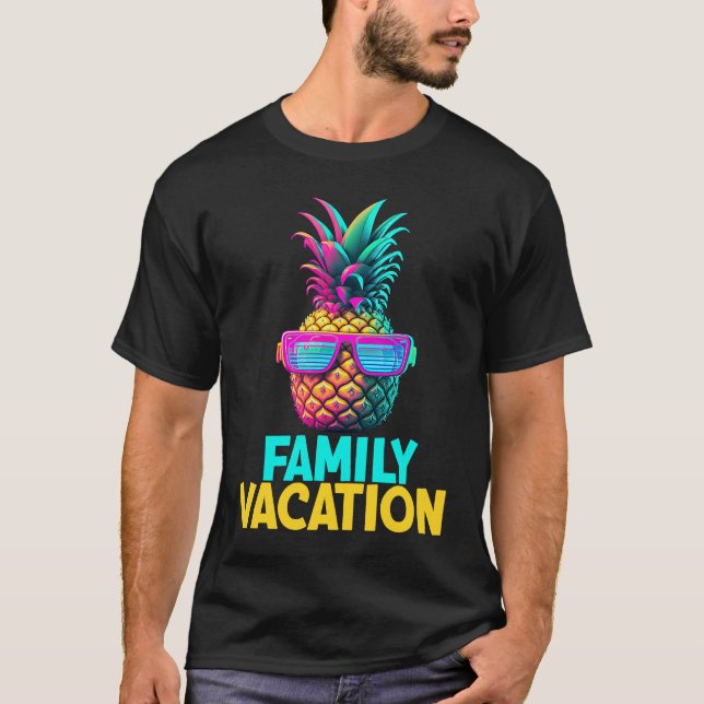Camiseta Family Vacation Funny Retro Pineapple Sunglasses V (Anverso)