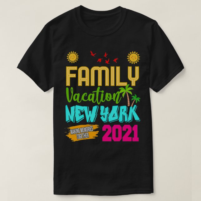 Camiseta Family Vacation New York 2021 Funny Summer Vacatio (Diseño del anverso)