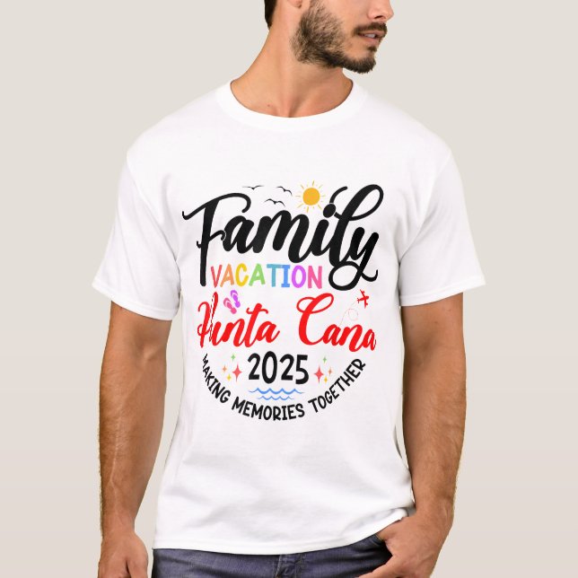 Camiseta Family Vacation Punta Cana 2025 Matching Vacation  (Anverso)