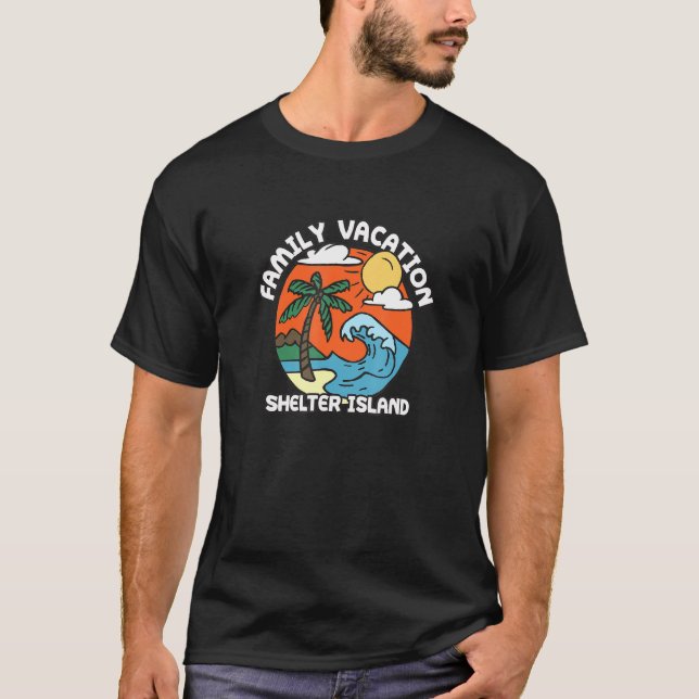Camiseta Family Vacation Shelter Island Beach Nueva York (Anverso)