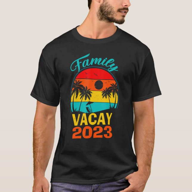 Camiseta Family Vacay 2023 Beach Tropical Matching Group Re (Anverso)