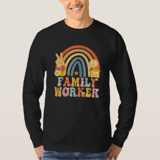 Camiseta Family Worker Groovy Vintage Social Work Life Cowo