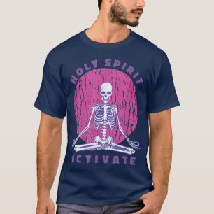 Camiseta FAMOSA ACTIVACIÓN DE ESPÍRITU Funny Skeleton Yoga