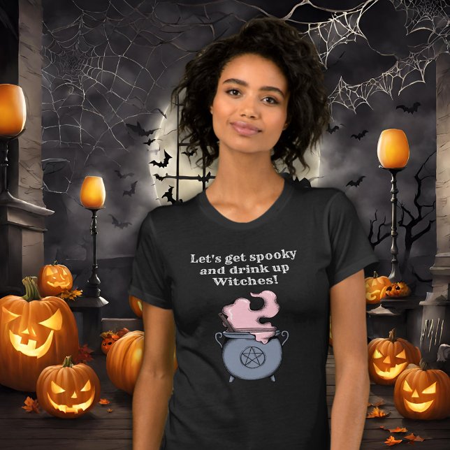 Camiseta Famosa bebida de Brujas de Halloween Fantasmas muj (Subido por el creador)