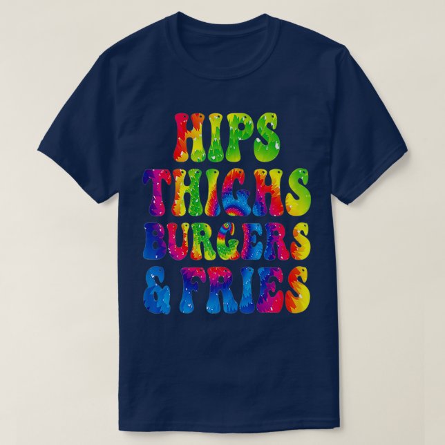 Camiseta Famosa cadera Thighgers Burgers Fries Chicas Foodi (Diseño del anverso)