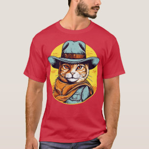 Camiseta Famosa Cowboy Cat Cowgirl Meow Howdy Meowdy 13