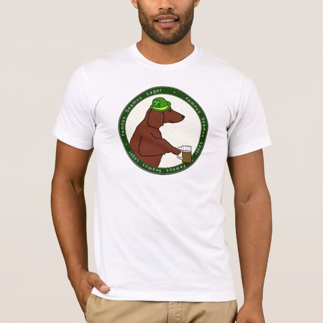 Camiseta famosa de Irish Setter de la cerveza (Anverso)