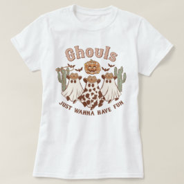 Camiseta Famosa Halloween de Western Country Cowgirl Ghouls