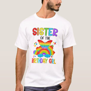 Camiseta Famosa Hermana Del Chica De Cumpleaños Pop It Dino