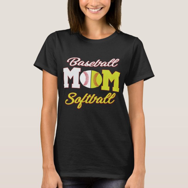 Camiseta Famosa madre del béisbol de Softball para mujeres (Anverso)