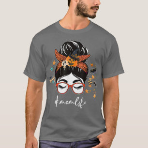 Camiseta Famosa mamá Vida Desordenada Hair Bun Divertidas m