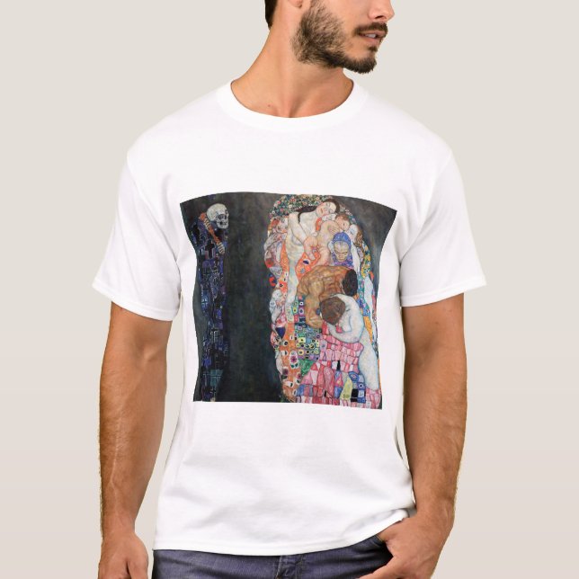 Camiseta Famosa muerte y vida de Gustav Klimt (1910-1915) (Anverso)