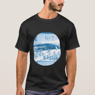 Camiseta Famosa nieve vintage japonesa de madera