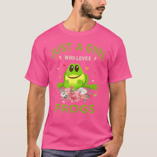 Camiseta Famosa Rana Lover Mujeres Sólo Una Chica Que Ama L