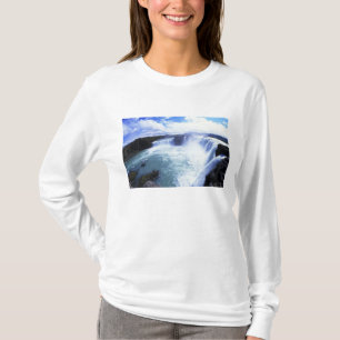 Camiseta Famosas cataratas de Jodafoss en el centro norte d