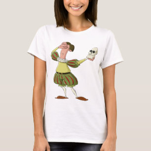 Camiseta Famoso actor de Hamlet de Shakespeare sosteniendo 