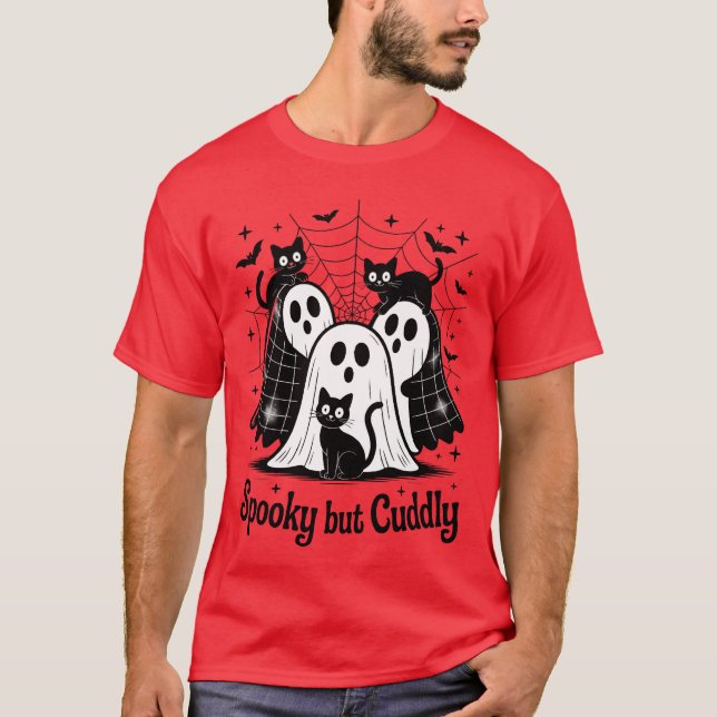 Camiseta Famoso amigo del diseño web de gatos y fantasmas (Anverso)