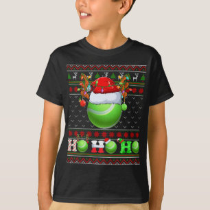 Camiseta Famoso árbol de navidad de bolas de tenis ilumina