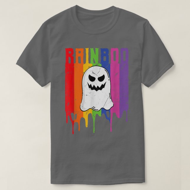 Camiseta Famoso arcoiris Halloween con bandera del orgullo  (Diseño del anverso)