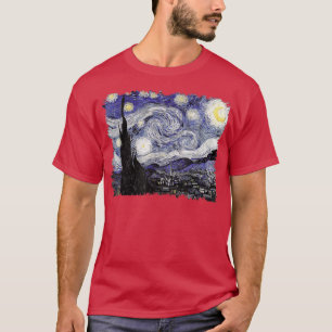 Camiseta Famoso Arte Clásico La Noche Starry Remix Van Gogh